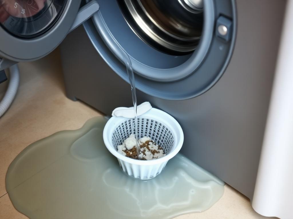Washing machine not draining water – clogged pump and hose inspection